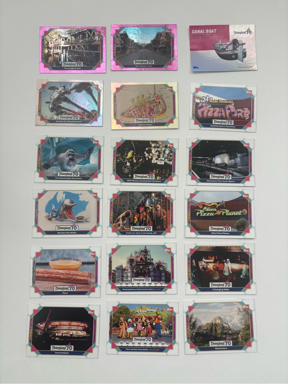 2025 Topps Disneyland 70th Anniversary Lot Of 32 Cards Variety Open Box